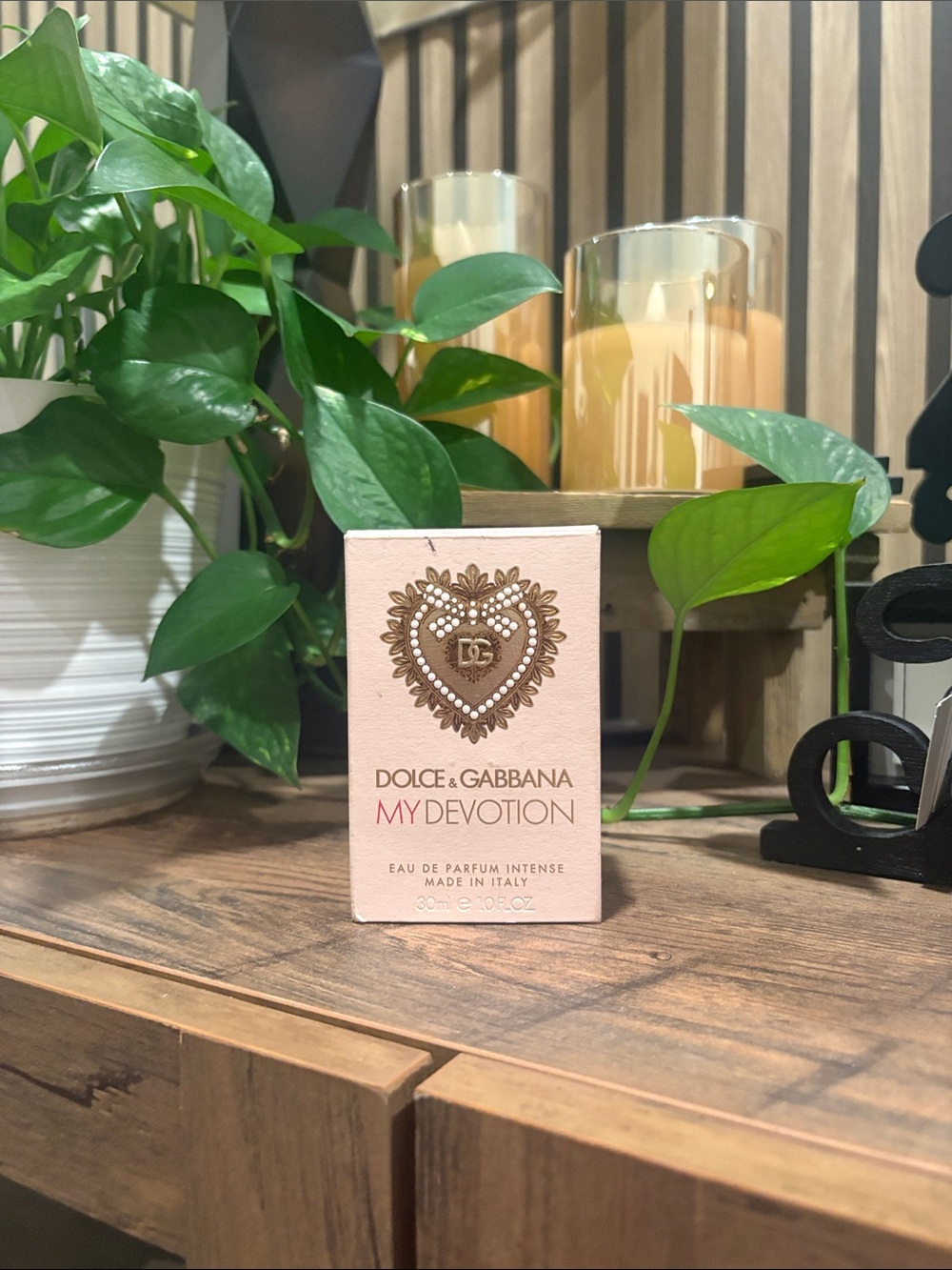 Dolce & Gabbana My Devotion Body Oil & Moisturizer – Soft Pink and Gold Accents